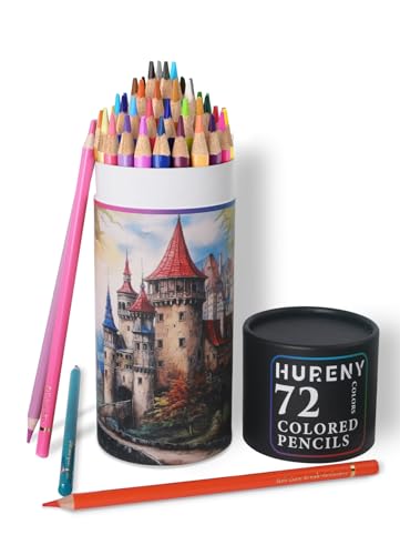 Colored Pencils for Adult Coloring Books, Set of 72, Oil-Based Core Drawing Pencils, 3.8mm Soft Leads with Adult Coloring Pencils, Professional Art Supplies for Adults, Beginner and Kids - style: Cylindrical Case