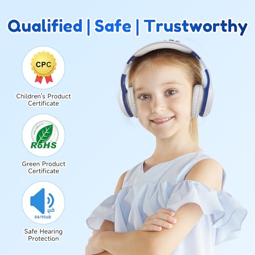 EarFun K2 Kids Bluetooth Headphones, Kids Headphones with Volume Limited, 40H Playtime, Built-in Mic, Stereo Sound, Foldable Over-Ear Headphone for School/Travel/iPad/Tablet, Orange - color: Orange
