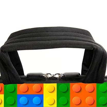 AMARY 13" 13.3" laptop sleeve chromebook case adjustable shoulder strap with handle accessory pocket (Puzzle) - color: Puzzle