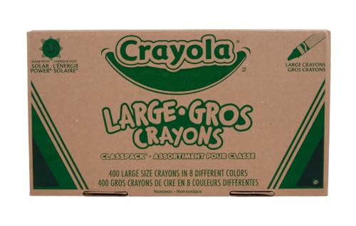Crayola Crayon Classpack 400ct (8 Colors), Bulk School Supplies, Teacher Classroom Must Haves, Preschool & Kindergarten, Large Crayons for Kids & Toddlers - size: 400 Count (Pack of 1)