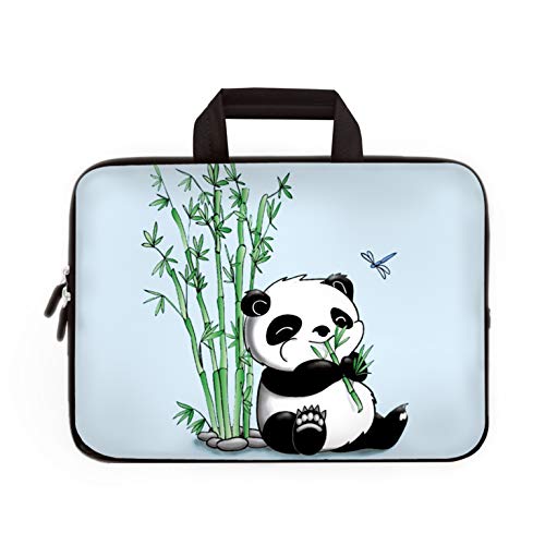 14 15 15.4 15.6 inch Laptop Handle Bag Computer Protect Case Pouch Holder Notebook Sleeve Neoprene Cover Soft Carrying Travel for Dell Lenovo Toshiba HP Chromebook ASUS Acer (Cute Panda) - color: Cute Panda