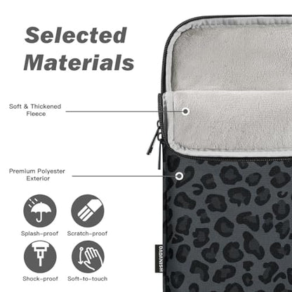 Dadanism 9-11" Tablet Sleeve Bag Carrying Case for iPad (A16) 11th Gen 11", iPad 10th Gen 10.9" Air 5/4, iPad Air/Pro 11", iPad 9/8/7th 10.2", Galaxy Tab A11+ Plus 11"/S9 FE, Tab M11 11",Leopard Black - color: Leopard Black, size: 9-11 inch