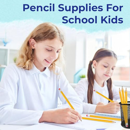 Rosmonde Pencils Bulk, 1250 Pack, Yellow Pencils Set, Pre Sharpened #2 HB, Back to School Supplies, Easy Hold Grip With Top Erasers, Bulk Set for Office, School, and Classroom Supplies