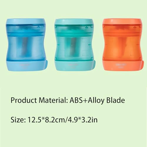 Small Labor-Saving Pencil Sharpeners with Sealed and Leak Proof Pencils Sharpener Manual and Portable Pencil Sharpner Universal Design(Green) - color: Green