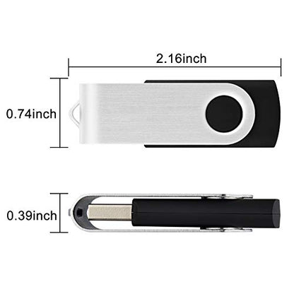 KOOTION 10 X 8GB USB Flash Drive 8g Flash Drive Thumb Drive Memory Stick Pen Drive Keychain Design Black - size: 8GB, style: Black-10 Pack