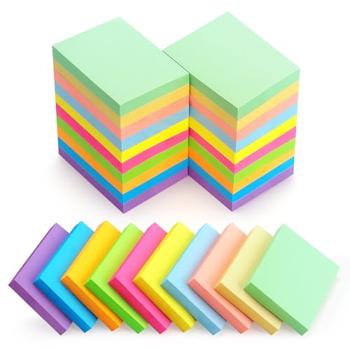 30 Pads Sticky Notes 1.5x2 Self-Stick Notes 10 Bright Multi Colors Sticky Notes 60 Sheet/Pad - color: 30 Pads