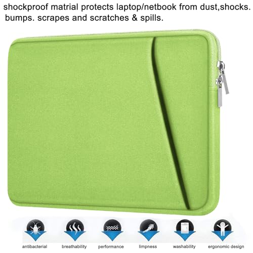 Askuko Laptop Sleeve 14 inch, Shockproof Protective Computer Cover, Durable Carrying Bag Laptop Case Compatible with 14"" MacBook Air/Pro HP Asus Lenovo Notebook, Light Green - color: Light Green, size: 14 inch