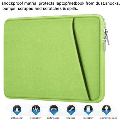 Askuko Laptop Sleeve 14 inch, Shockproof Protective Computer Cover, Durable Carrying Bag Laptop Case Compatible with 14"" MacBook Air/Pro HP Asus Lenovo Notebook, Light Green - color: Light Green, size: 14 inch