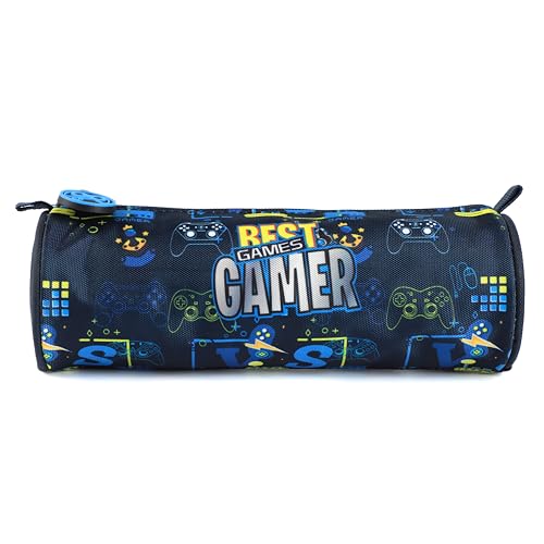 Kids Rolling Backpack for Boys, Cartoon Wheeled Backpack Set with Lunch Bag & Pencil Case Backpack with Wheels (Game) - color: Game