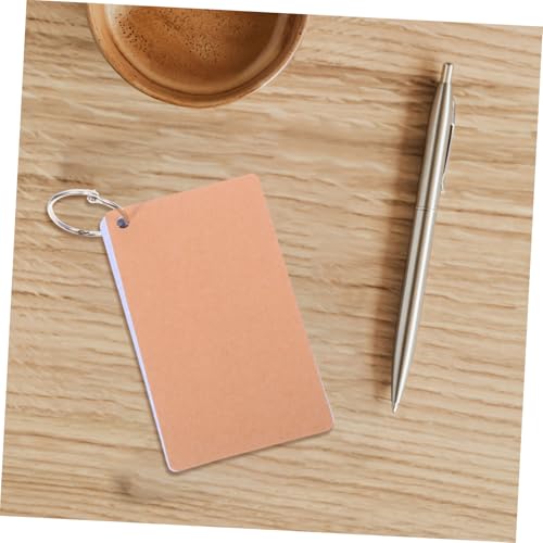 NUOBESTY 6pcs Flashcards Rings Index Cards Notecards for School Study Office Ring Binder Blank Flash Cards College Supplies