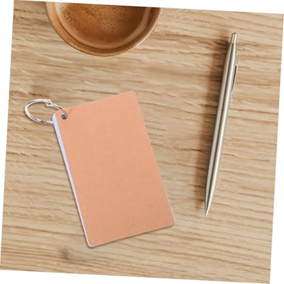 NUOBESTY 6pcs Flashcards Rings Index Cards Notecards for School Study Office Ring Binder Blank Flash Cards College Supplies
