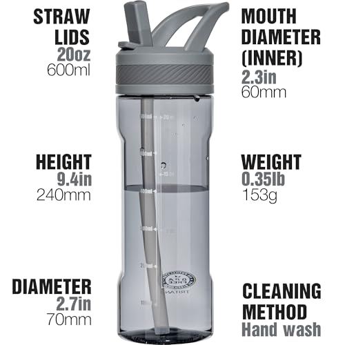 OLDLEY 20oz Kids Water Bottle with Straw, BPA-Free Tritan Water Bottle for School, Leakproof Clear Water Bottle with One Click Open, Measurement Scale, Cup Holder Friendly for Boys Girls,Grey - color: Grey