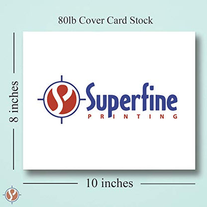 Blank Index Flash Note Cards | 80lb Heavyweight Thick White Cover Stock. 100 Cards Per Pack | 8 x 10 - size: 8 x 10