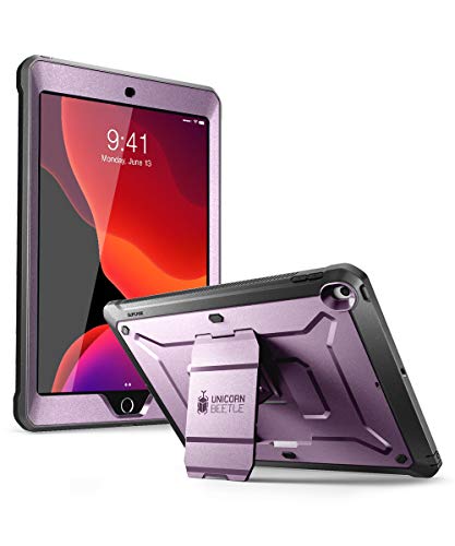 SUPCASE for iPad 9th Generation Case with Screen Protector (Unicorn Beetle Pro), [Built-in Stand] Heavy Duty Rugged Protective Case for iPad 10.2 9th / 8th / 7th Generation (2021/2020/2019), Purple - color: Violte
