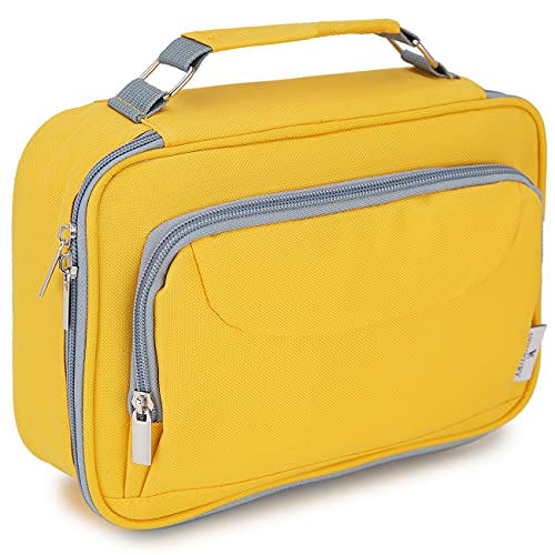 VX VONXURY Large Pencil Case, 54-Slot Colored Pen Pouch 2 Removable Sleeves | Cute Zipper Pencil Bag Organizer, Top Handle, Front Zip Pocket, Durable Fabric for Art Supplies Markers School Travel College - color: Yellow