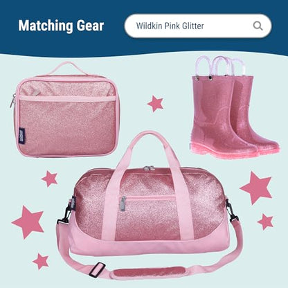 Wildkin 16-inch Kids Backpack – Durable, Padded & Spacious School Bag for Boys & Girls - Pink Glitter - color: Pink Glitter