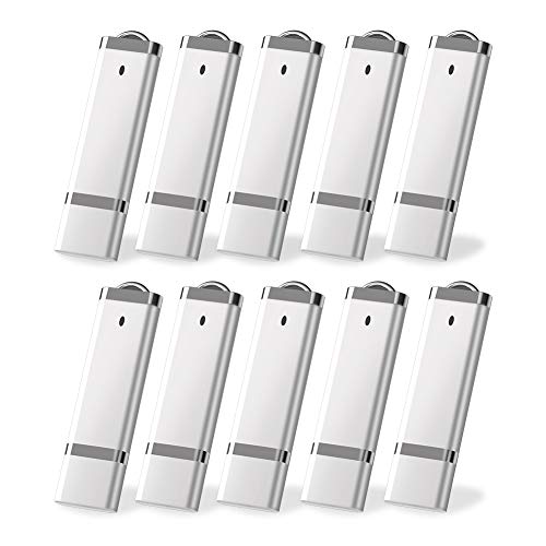 KEXIN 10PCS 8 GB Flash Drive Thumb Drive 8GB USB Drives Memory Sticks 8G Silver - color: Silver, size: 8G