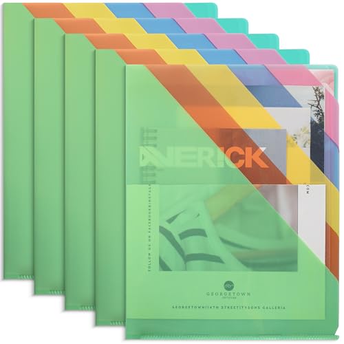 Mr. Pen- 5 Pocket Folders, 11.5" x 8.9", 5 Pack, Colorful, Letter Size | Tear Resistant, Flexible Multi-Pocket File Organizer for School Supplies, Office & Home, Documents - color: Assorted Colors