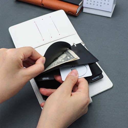 NatSumeBasics 8 Black A7 Binder Pocket Dividers 4 Tabs Mini Planner Inserts PP 2 Layer Cash Envelopes for 6 Ring Budgeting Binder Accessories Supplies (Black Pocket Dividers) - color: Black Pocket Dividers