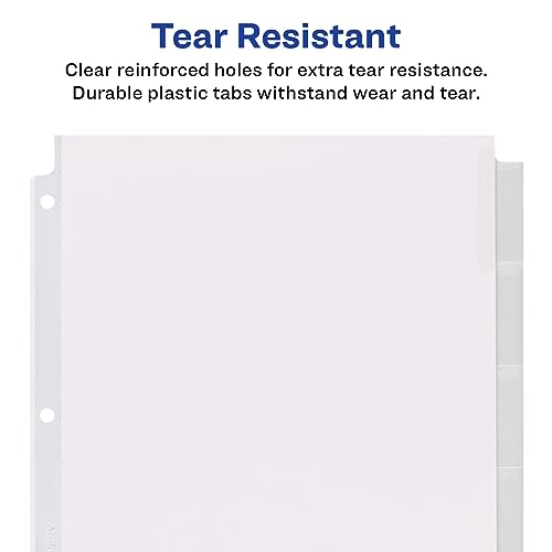 Avery 11223 Insertable Big Tab Dividers, 8-Tab, 11 1/8 x 9 1/4 - color: Clear, size: 8 tab, style: 1 Set