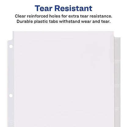 Avery 11223 Insertable Big Tab Dividers, 8-Tab, 11 1/8 x 9 1/4 - color: Clear, size: 8 tab, style: 1 Set