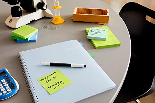 Post-it Super Sticky Notes, 3 in x 3 in, 1 Cube, 2X the Sticking Power, Bright Colors, Recyclable (2027-SSGFA) (Pack of 2) - size: 3" x 3" (Pack of 2)