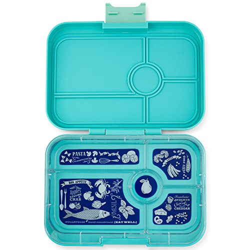 Yumbox Tapas Leakproof Bento Box, 5 Compartments, Antibes Blue | Large Capacity Design | Removable Compartment Tray | Easy-Open Single Latch | Ideal for Teens & Adults | Dishwasher-Safe Tray - color: Antibes Blue