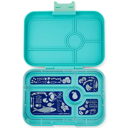 Yumbox Tapas Leakproof Bento Box, 5 Compartments, Antibes Blue | Large Capacity Design | Removable Compartment Tray | Easy-Open Single Latch | Ideal for Teens & Adults | Dishwasher-Safe Tray - color: Antibes Blue