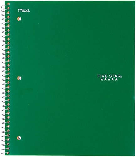 Five Star Wirebound Notebook, College Ruled, 1 Subject, 100 Sheets, 1 Notebook, Assorted Colors (Pack of 4)