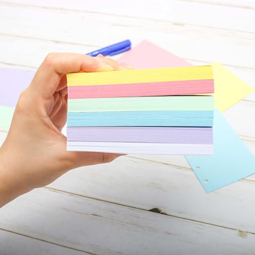 A8 Paper Refill 6 Colors A8 Planner Refill M5 Loose Leaf Binder Paper 300 Sheets Colored Blank Filler Papers A8 5 Ring Binder Inserts
