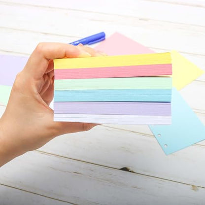 A8 Paper Refill 6 Colors A8 Planner Refill M5 Loose Leaf Binder Paper 300 Sheets Colored Blank Filler Papers A8 5 Ring Binder Inserts