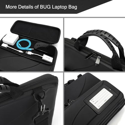 BUG 13-14 Inch Laptop Case Hard Shell, Protective Laptop Carrying Case with Stand for Heat Dissipation - color: Black, size: 13-14 Inch