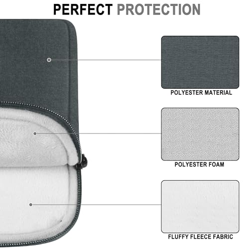 Laptop Sleeve 14 Inch, Water Resistant Traveling Computer Cover with Handle, Shockproof Protective Carrying Laptop Case Compatible for 14 Inch MacBook Air/Pro, HP, Dell, Lenovo, Darkgrey - color: Darkgrey, size: 14 Inch