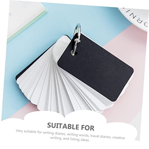 8pcs Blank Flash Cards Binder Rings Loose-Leaf Study Cards for DIY Projects and Creative Learning