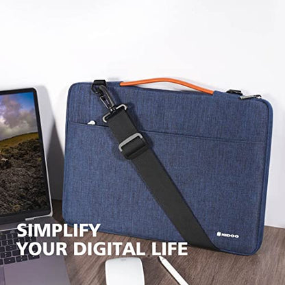 NIDOO 17.3 Inch Laptop Sleeve Bag Notebook Carrying Handbag Computer Case Compatible with 17.3" HP Gaming Pavilion 17 / Lenovo Legion 5 Gen 6 Y540 / Acer Chromebook 317 / Dell Inspiron 17 / G7 17 - color: Blue - Shoulder, size: 17-17.3 inch