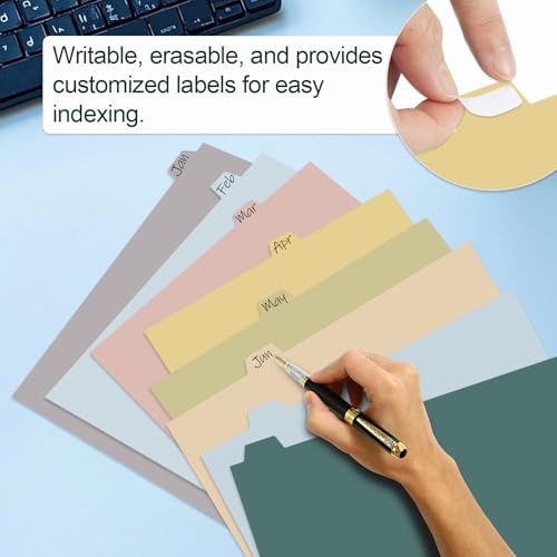 6 Sets Dividers for 3 Ring Binder,8 Tab,Come with 252 Pcs Blank Sticky Labels - size: 6Sets-8TAB