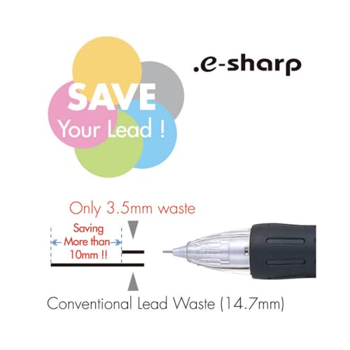 Pentel E-Sharp Automatic Pencil, 0.5mm, Green Accents, Box of 12 (AZ125D) - color: Green, size: 12 Count (Pack of 1)