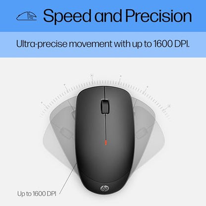 HP 230 Wireless Mouse and Keyboard Combo - 2.4GHz Wireless Connection - Long Battery Life - Durable & Low-Noise Design - Windows & Mac OS - Adjustable 1600 DPI - Numeric Keypad (18H24AA#ABA) - size: 1 Count (Pack of 1)
