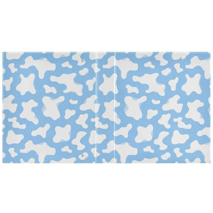 Blue Cow Spot Round Ring Binders 1.5 Inch 3 Ring Binder with Clipboard Holds 200 Sheets Office Home School - color: Multicolored 10