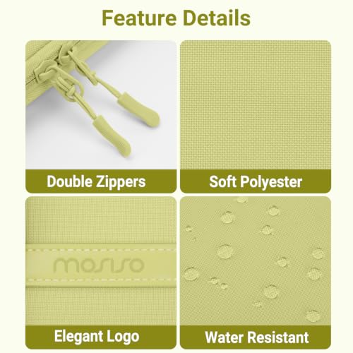 MOSISO Laptop Sleeve Compatible with MacBook Neo 13 inch 2026 A3404 / Air 13.3 13.6 M5 M4 M3 M2 M1 / Pro 13 M2 M1, 360 Degree Protective Computer Sleeve Bag with Vertical Pocket&Small Case, Citrus - color: Citrus