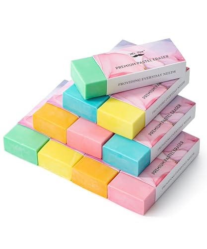 Mr. Pen- Pencil Eraser, 10 Pack | Large Latex Free Vinyl Block Erasers for School, Office, Art Sketching, Homework, Exams, Clean Smudge-Free Correction - color: Bright Colors