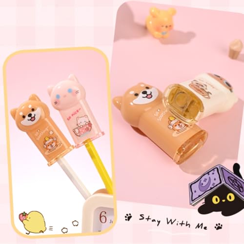 4Pcs Cute Cat Pencil Sharpeners Small Manual Pencil Sharpener Kawaii Stationery Set Kawaii School Supplies for Kawaii Office School Home Supplies - style: cat