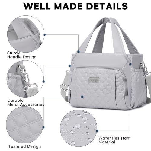 Artelaris Insulated Lunch Bag for Women,Leak-Proof Cooler Lunch Box, Cooling Tote for Adult,with 7 Pockets,Adjustable Strap(15 Liters) - color: gris