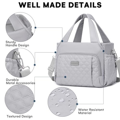 Artelaris Insulated Lunch Bag for Women,Leak-Proof Cooler Lunch Box, Cooling Tote for Adult,with 7 Pockets,Adjustable Strap(15 Liters) - color: gris