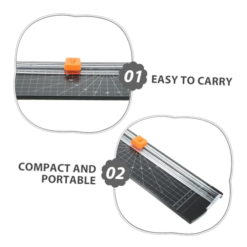 Ipetboom 2pcs Foldable Paper Cutter Portable Desktop Trimmer with Protective Blade Cover for Crafting Scrapbooking Cardstock Labels Photos Compact and Space-Saving Design