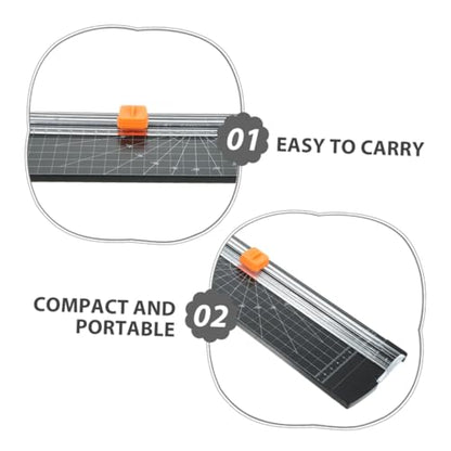Ipetboom 2pcs Foldable Paper Cutter Portable Desktop Trimmer with Protective Blade Cover for Crafting Scrapbooking Cardstock Labels Photos Compact and Space-Saving Design