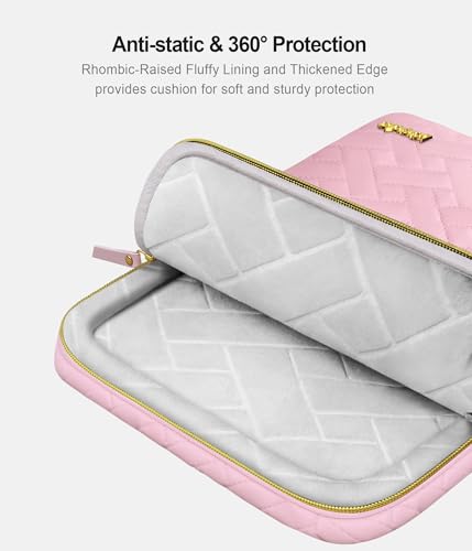Lacdo 360° Protective Laptop Sleeve Case for 13 inch New MacBook Air M5 A3449 (2026), M4 A3240 2025, M3 A3113, M2 A2681, M1 A2337 A2179 A1932 | 13 inch MacBook Neo A18 Pro A3404 (2026), Sakura Pink - color: Sakura pink, size: New MacBook Air/Neo/Pro 13 In