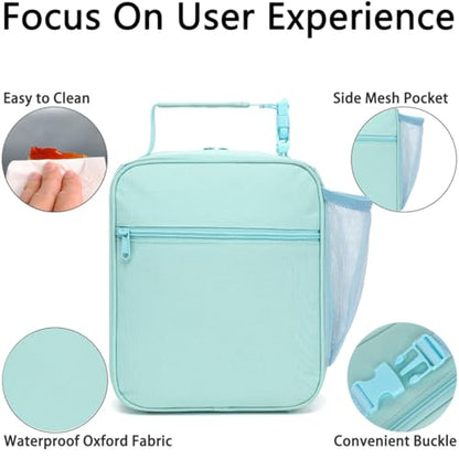 GYEUKHAM Insulated Lunch Bag for Women Girl Teen large Insulated Kid Lunch Bag,Large Reusable Cute Cooler Bag for School Work Picnic,Baby Green - color: Baby Green
