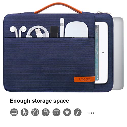 Lacdo 360° Protective 14 Inch Laptop Sleeve Case for HP Lenovo Dell ASUS Acer Chromebook 14 / HP Stream 14 / Dell Inspiron 14 / Lenovo IdeaPad 14 / Acer Spin 3 /ASUS ZenBook 14 Computer Bag, Blue - color: Blue, size: 14 Inch