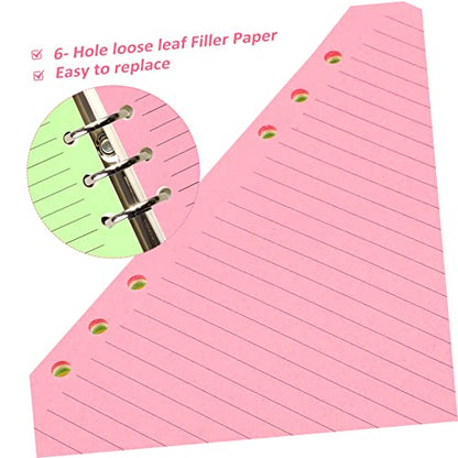 NUOBESTY 50pcs Planner Refill Paper Loose Leaf Binder Filler Paper College Ruled Notebook Refills